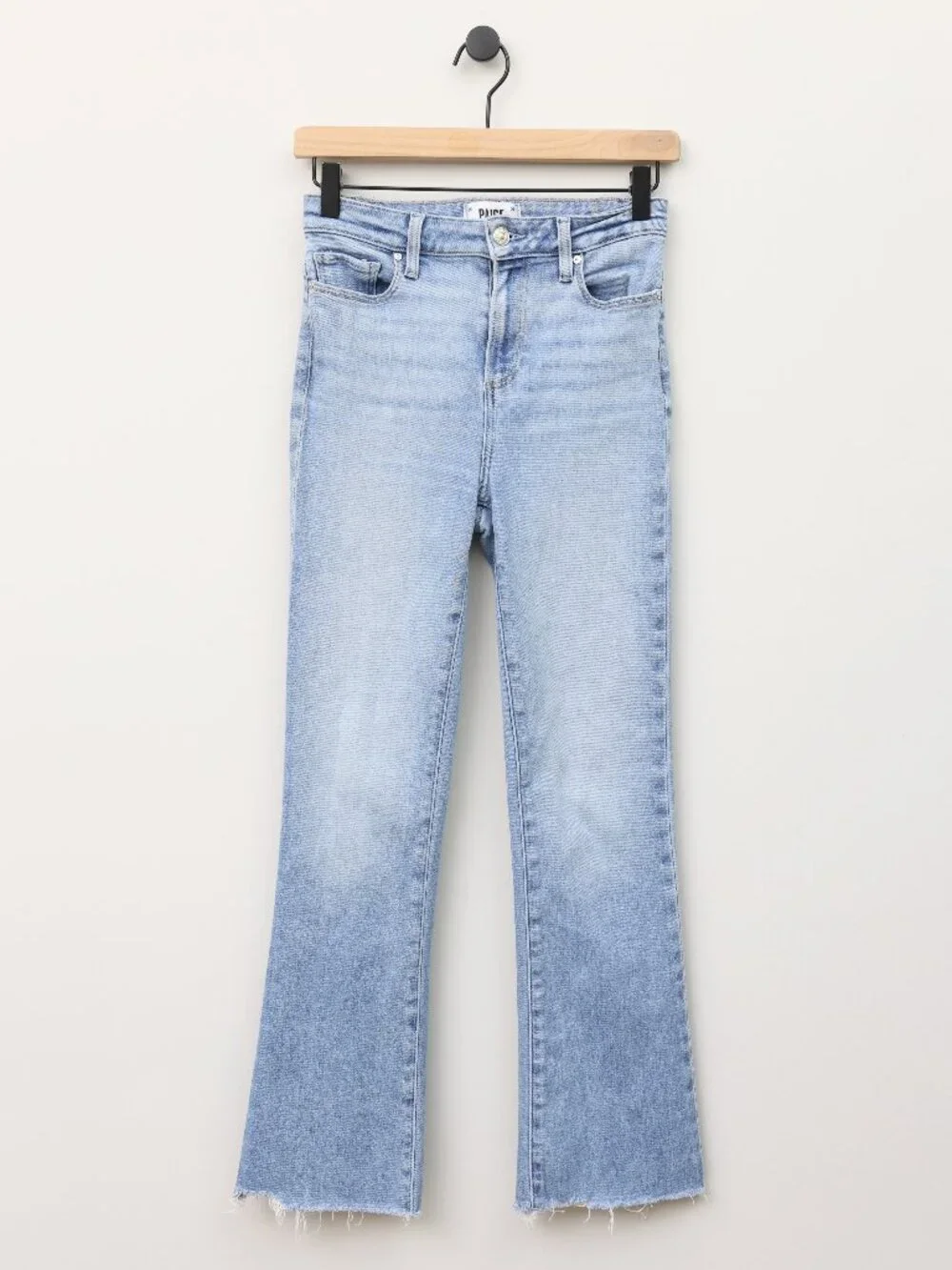 Paige Claudine Flared Crop Denim Jeans Darling with Siesta Hem 25‎